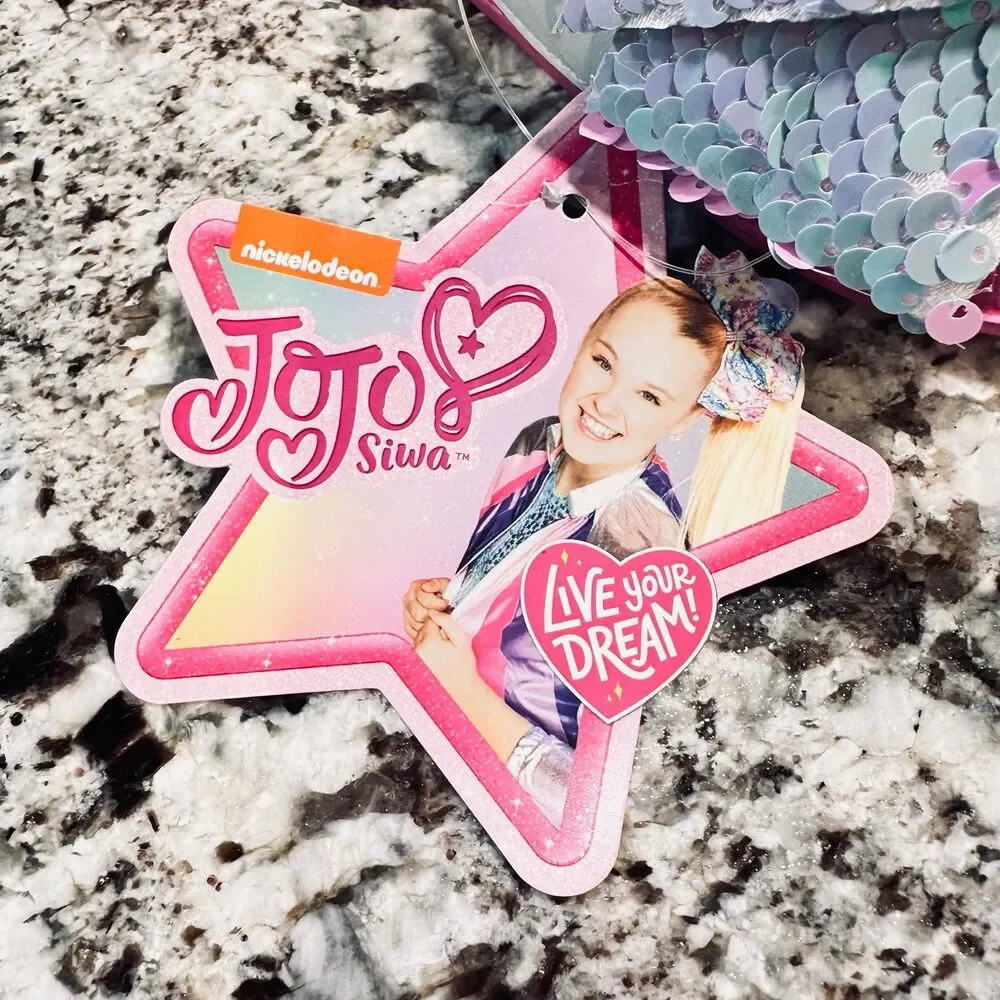 JoJo Siwa Crushed Glitter Slide Sandal Pink with Signature Bow